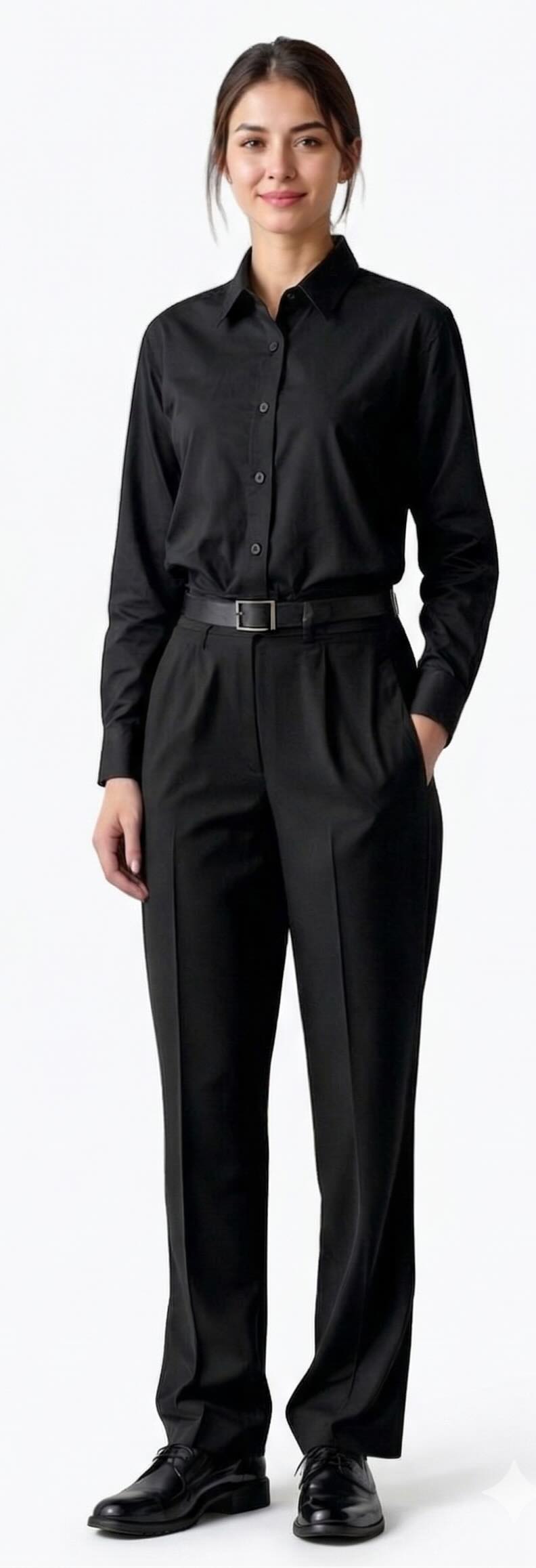 All Black uniform example - female