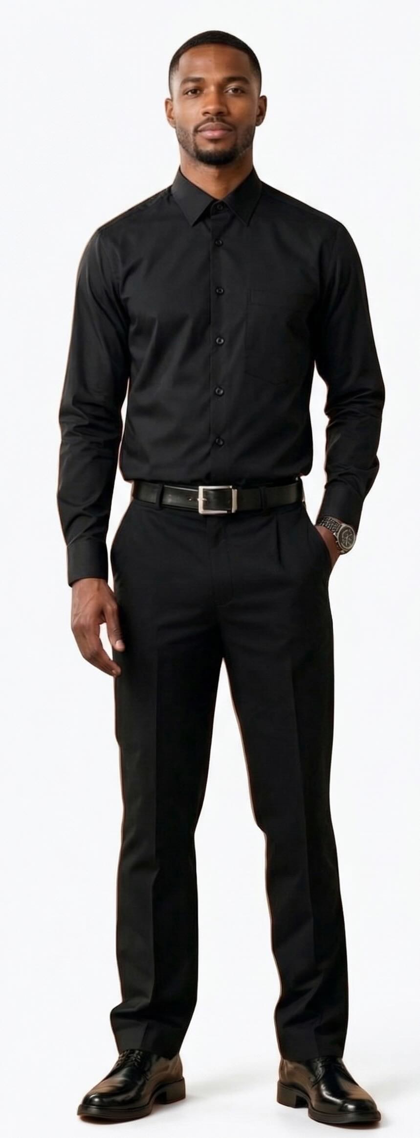 All Black uniform example - male
